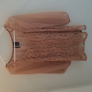 New Directions Sheer Lace Blouse